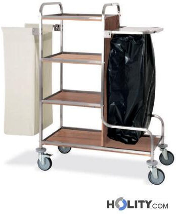 Carrello Portabiancheria Per Hotel In Acciaio Inox H2201