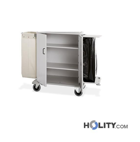 Carrello Portabiancheria Per Hotel Con Sportelli H22100