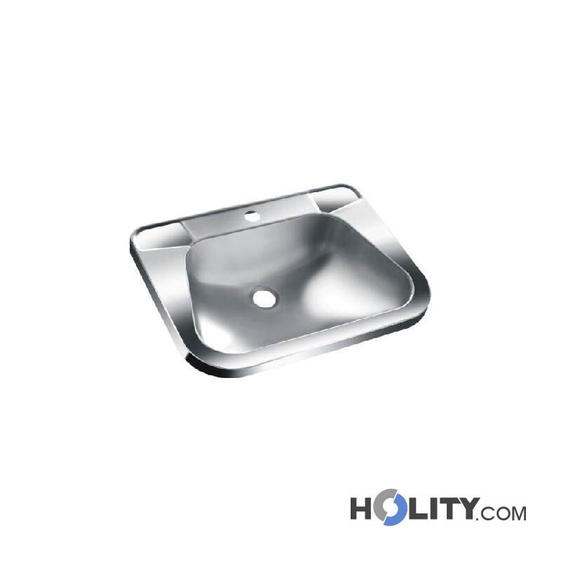 Lavabo Inox Con Foro Per Rubinetto H438_202