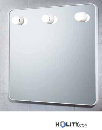 Specchio Da Bagno Con Portalampadine H107_161