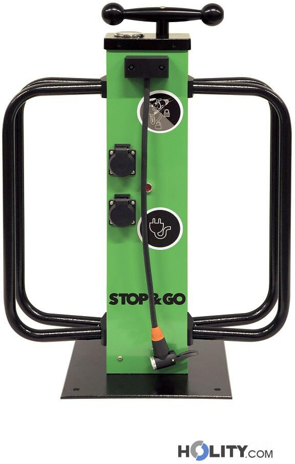 Stazione Di Ricarica E Bike Con Portabici H617_06 Stazione Di Ricarica E Bike Con Portabici H617_06