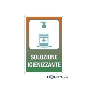 Cartello Segnaletico Per Indicare La Soluzione Igienizzante H31_198
