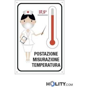 Cartello Per Indicare La Postazione Misurazione Temperatura H31_199