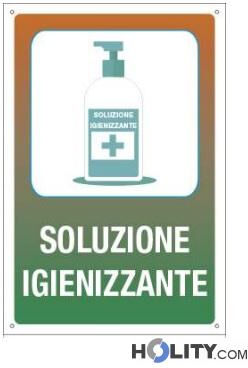 Cartello Segnaletico Per Indicare La Soluzione Igienizzante H31_198