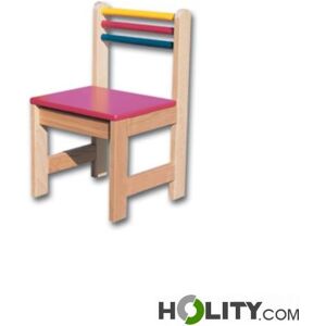 Sedia Scuola Materna In Legno Altezza 26 Cm H172_121