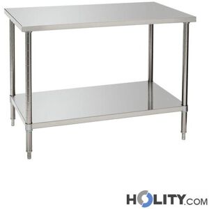 Tavolo Inox Con Ripiano H220_331