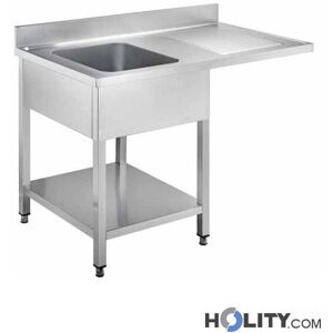 Lavatoio Inox Con Vano Lavastoviglie L. 140 Cm H09_241