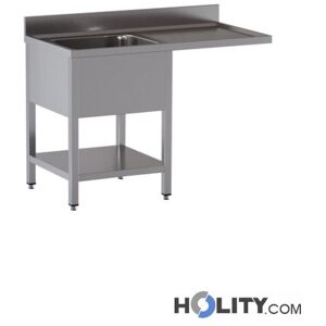 Lavatoio Inox Con Vano Lavastoviglie Lunghezza 140 Cm H357_58