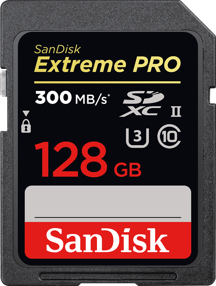 SanDisk Extreme Pro SDHC-SDXC UHS-II - 128GB 300 MB/s - Originale SanDisk Extreme Pro SDHC-SDXC UHS-II - 128GB 300 MB/s - Originale