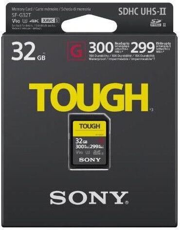 Sony SD SF-G SERIE TOUGH 32GB - 300MB/s Sony SD SF-G SERIE TOUGH 32GB - 300MB/s