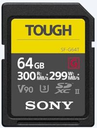 Sony SD SF-G SERIE TOUGH 64GB - 300MB/s Sony SD SF-G SERIE TOUGH 64GB - 300MB/s