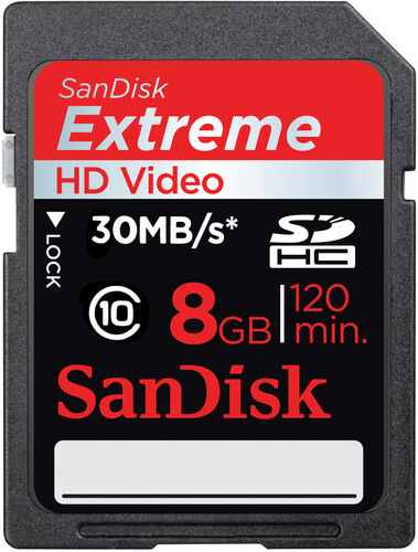 SanDisk SDHC 8GB Extreme 30MB/s HD Video - FOTO VIDEO SanDisk SDHC 8GB Extreme 30MB/s HD Video - FOTO VIDEO