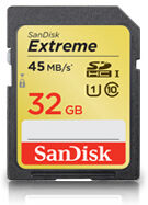 SanDisk EXTREME SDHC 32GB UHS-I 45 MB/S SanDisk EXTREME SDHC 32GB UHS-I 45 MB/S