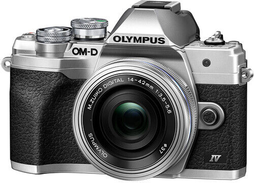 Olympus OM-D E-M10 Mark IV + 14-42mm F/3.5-5.6 ED EZ - Argento - 2 Anni Di Garanzia in Italia