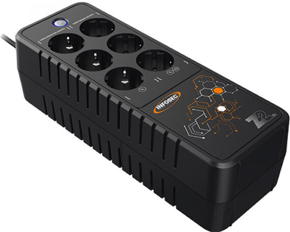 Infosec UPS ad alta frequenza 1000 VA - 6 prese FR / SCHUKO Infosec UPS ad alta frequenza 1000 VA - 6 prese FR / SCHUKO