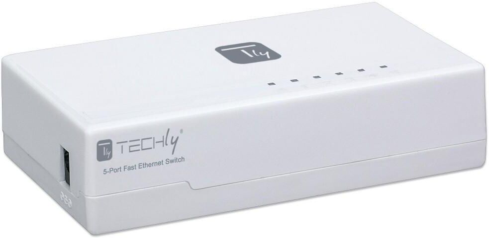 Techly Switch Hub 10/100 Mbps Fast Ethernet 5 Porte Techly Switch Hub 10/100 Mbps Fast Ethernet 5 Porte