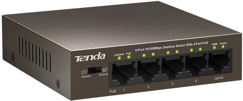 Tenda Switch Desktop 5 Porte 10/100 con 4 Porte PoE TEF1105P Tenda Switch Desktop 5 Porte 10/100 con 4 Porte PoE TEF1105P