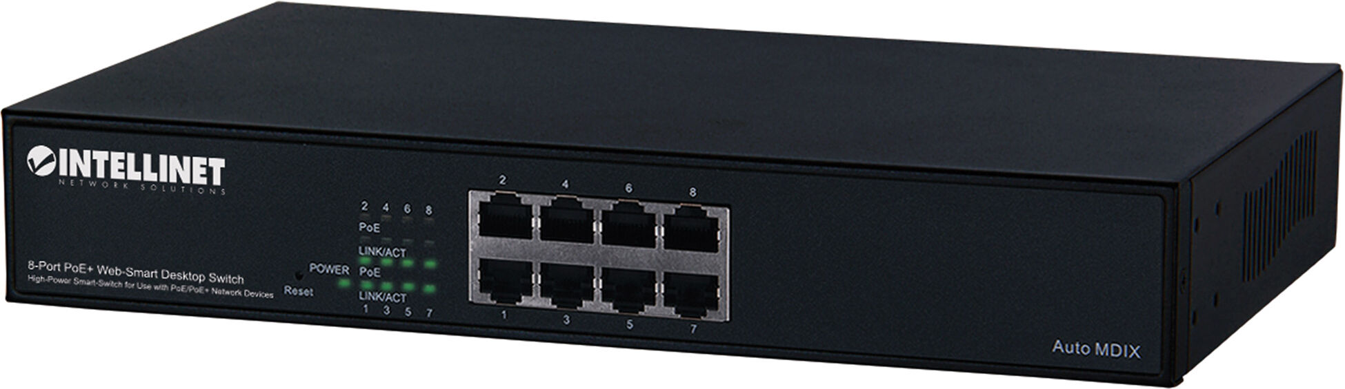 Intellinet Desktop Web-Smart Switch 8 Porte PoE+ Intellinet Desktop Web-Smart Switch 8 Porte PoE+