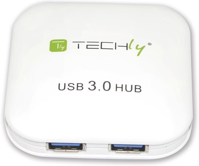 Techly Hub USB 3.0 Super Speed 4 Porte Bianco Techly Hub USB 3.0 Super Speed 4 Porte Bianco