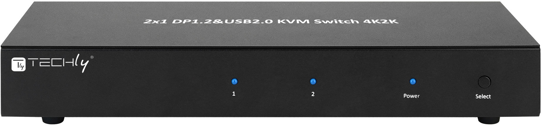 Techly Switch KVM 2 porte DisplayPort1.2 per doppio Monitor