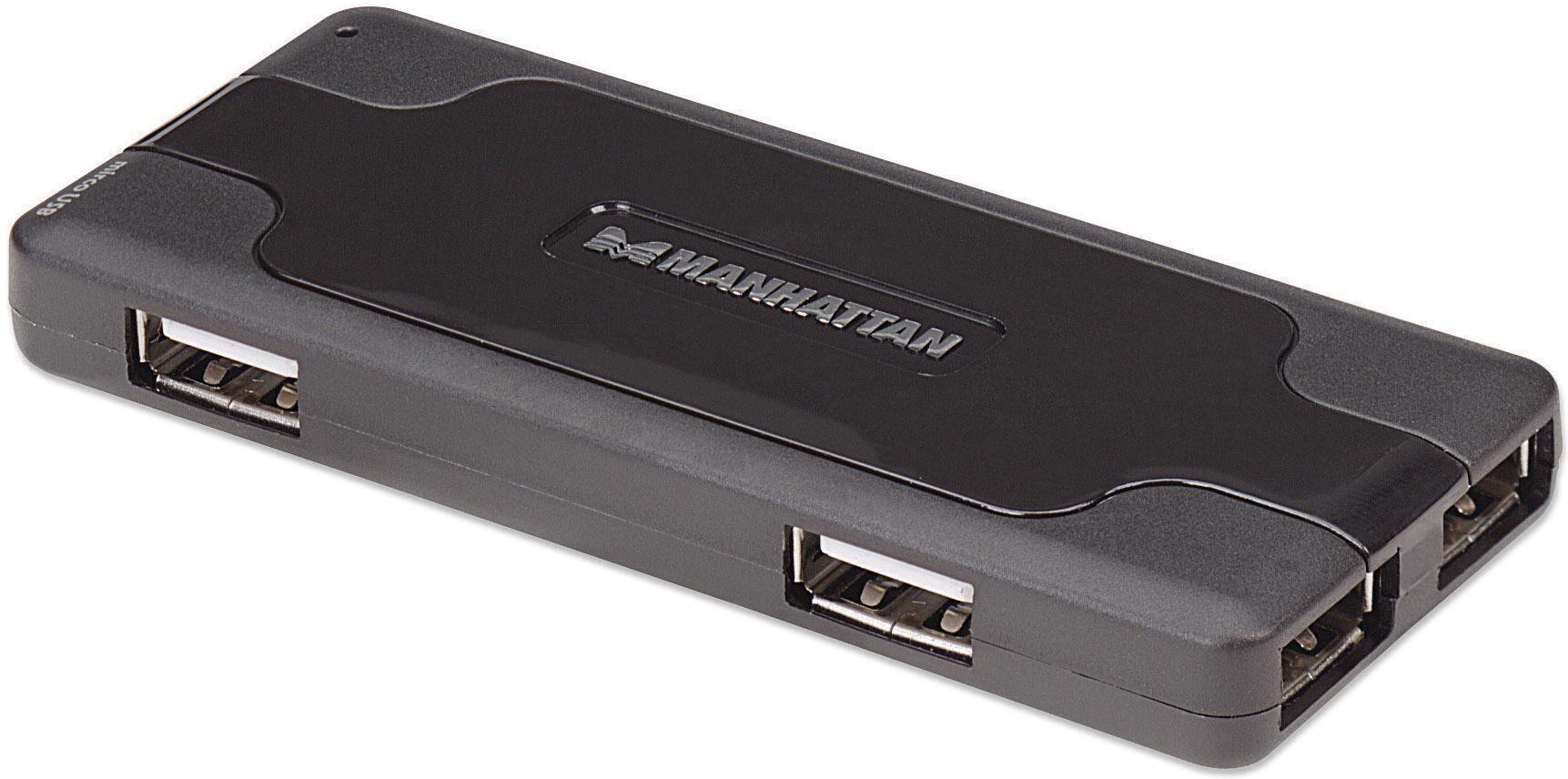 Manhattan Mini Hub USB 2.0 alta velocità 7 porte Manhattan Mini Hub USB 2.0 alta velocità 7 porte
