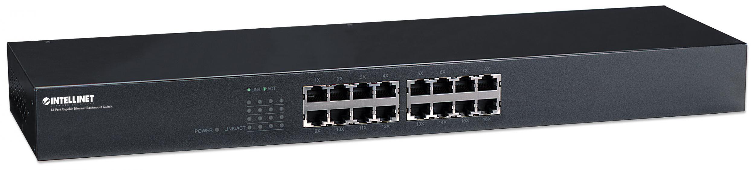 Intellinet Gigabit ethernet switch 16 porte rack 19''