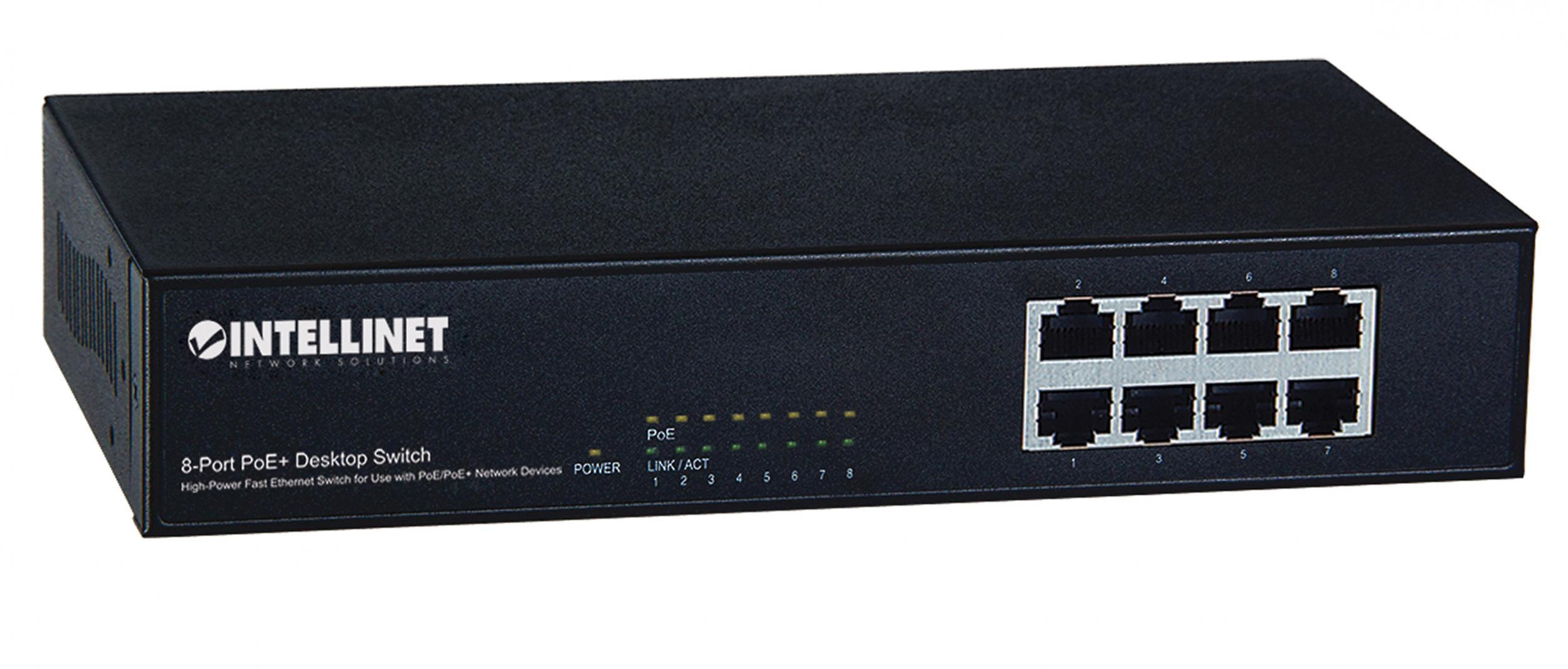 Intellinet Switch PoE+ 8 Porte, Desktop / Rack