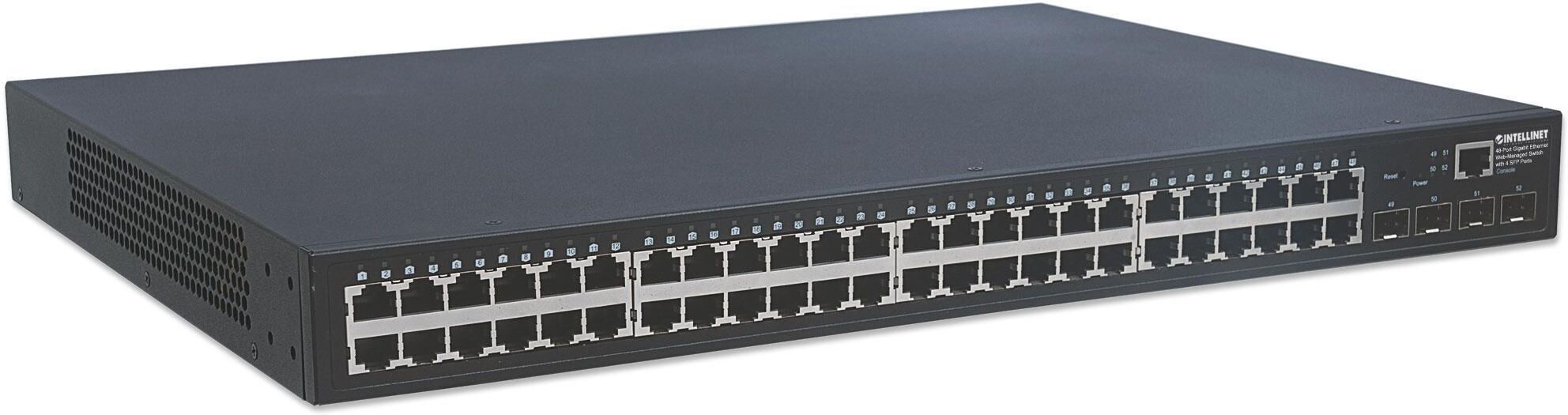 Intellinet Switch Ethernet 48 Porte Gigabit Web-Managed con 4 porte SFP Intellinet Switch Ethernet 48 Porte Gigabit Web-Managed con 4 porte SFP