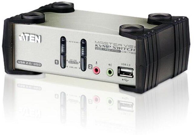 Aten KVM VGA audio Switch 2 porte USB/PS2 OSD, CS-1732B