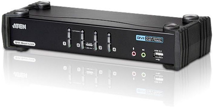 Aten Switch KVMP Dual Link/audio USB DVI a 4 porte CS1784A Aten Switch KVMP Dual Link/audio USB DVI a 4 porte CS1784A