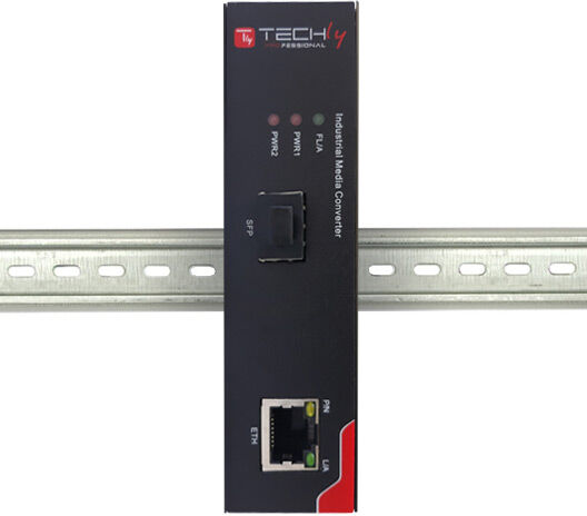 Techly Professional Media Converter Industriale 10/100/1000BaseT a Fibra 1000BaseX Techly Professional Media Converter Industriale 10/100/1000BaseT a Fibra 1000BaseX