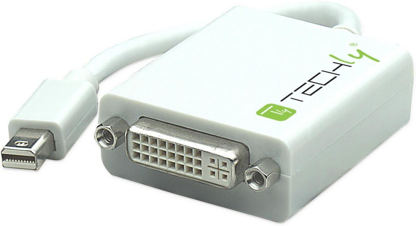 Techly Adattatore Mini DisplayPort (Thunderbolt) 1.1 / DVI 15cm Bianco Techly Adattatore Mini DisplayPort (Thunderbolt) 1.1 / DVI 15cm Bianco