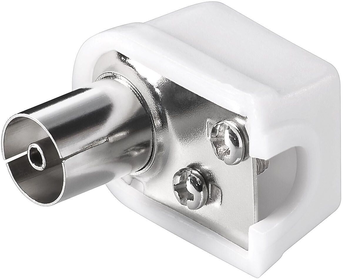 Goobay Connettore Cavo Antenna TV  Femmina Angolato 9.5 mm Goobay Connettore Cavo Antenna TV  Femmina Angolato 9.5 mm