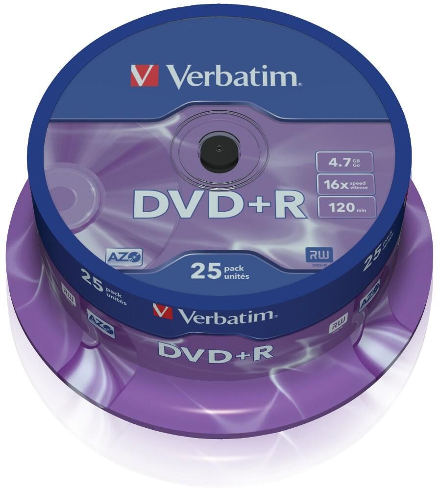 Verbatim Campana 25 DVD+R Matt Silver 4.7GB Verbatim Campana 25 DVD+R Matt Silver 4.7GB