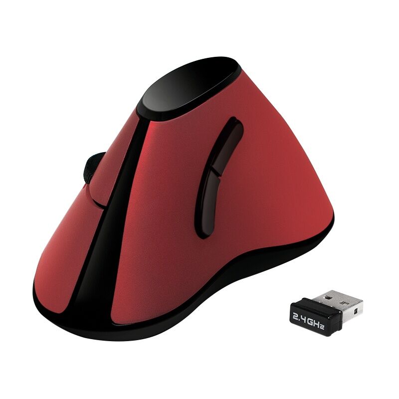 Logilink Mouse Verticale Ottico Ergonomico Wireless 1200dpi Rosso