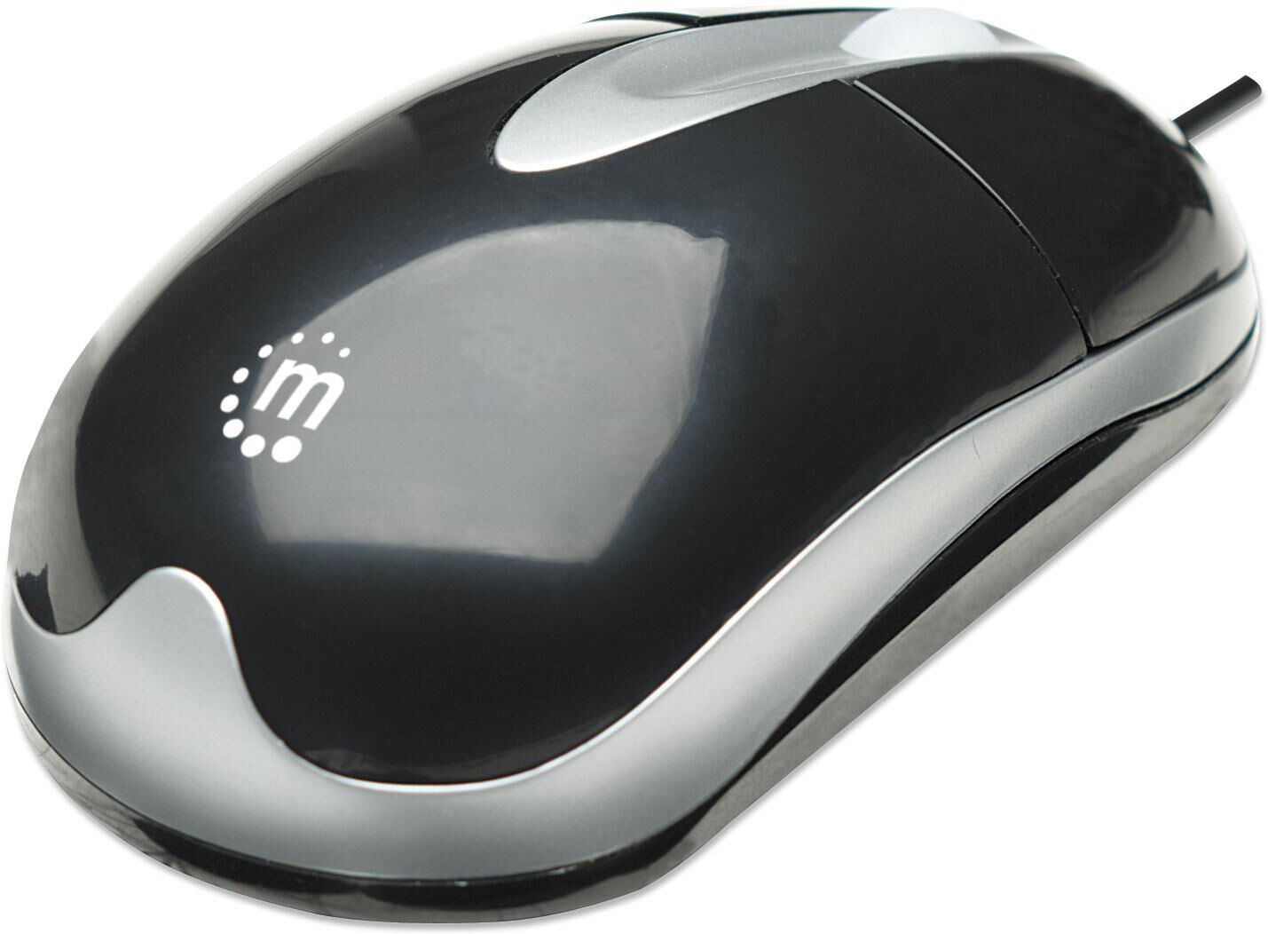 Manhattan MH3 Mouse Classic Desktop Ottico USB Nero