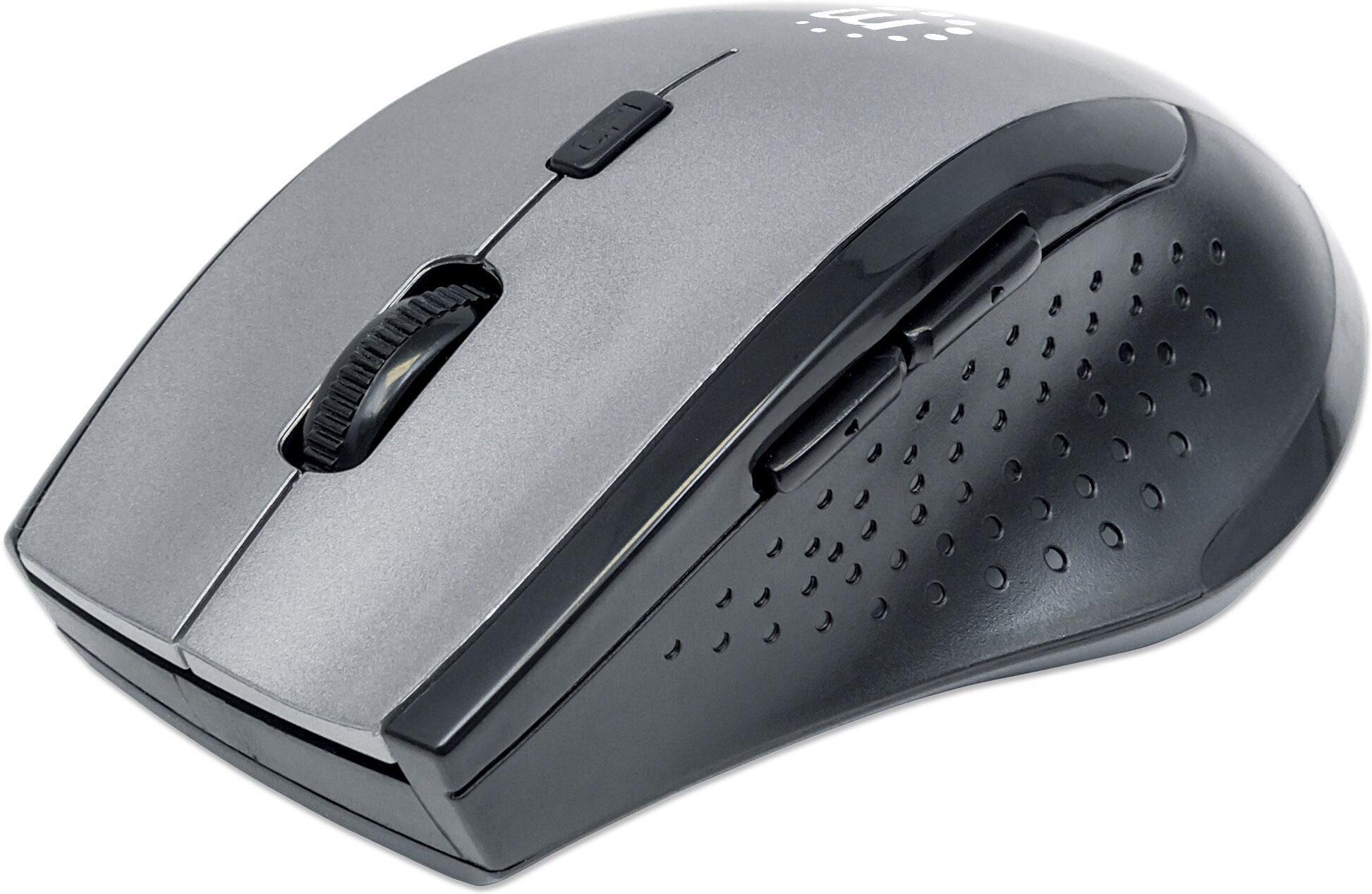 Manhattan Mouse Ottico Wireless Curve 1600dpi, Grigio