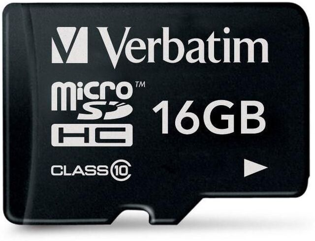 Verbatim Memoria Micro SDHC 16 Gb - Classe 10 Verbatim Memoria Micro SDHC 16 Gb - Classe 10