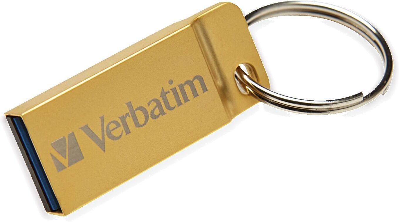 Verbatim Mini Memoria USB 3.0 Verbatim con Portachiavi 64GB Oro Verbatim Mini Memoria USB 3.0 Verbatim con Portachiavi 64GB Oro