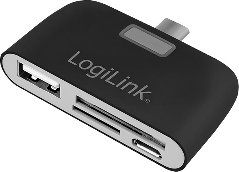 Logilink Hub USB-C™ con Lettore di Schede SD e MicroSD Nero Logilink Hub USB-C™ con Lettore di Schede SD e MicroSD Nero