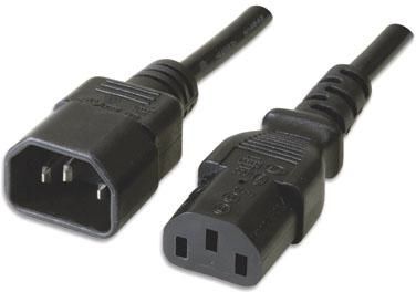 Manhattan Cavo Prolunga di Alimentazione VDE C13 F a C14 M 5 m nero Manhattan Cavo Prolunga di Alimentazione VDE C13 F a C14 M 5 m nero