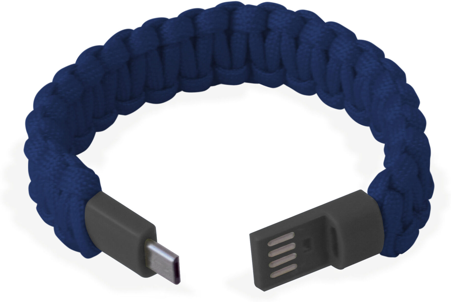 Manhattan Bracciale Paracord con Micro USB Blu