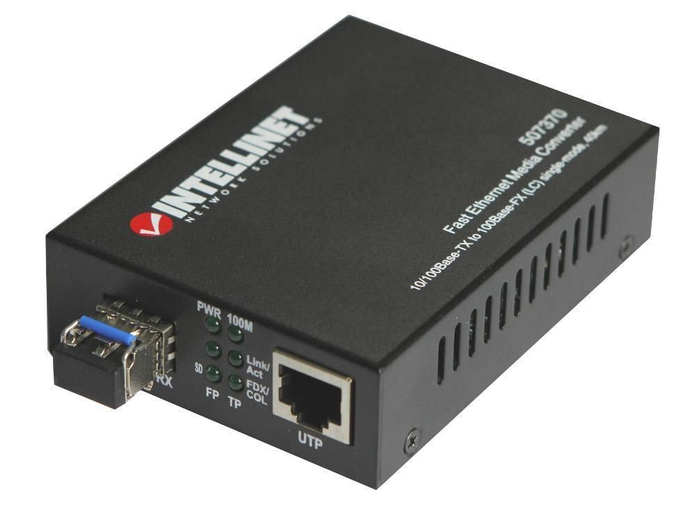 Intellinet Convertitore RJ45 10/100 con modulo SFP Fast ethernet Monomodale