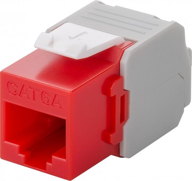 Goobay Frutto Keystone RJ45 Cat6A UTP 500MHz Rosso