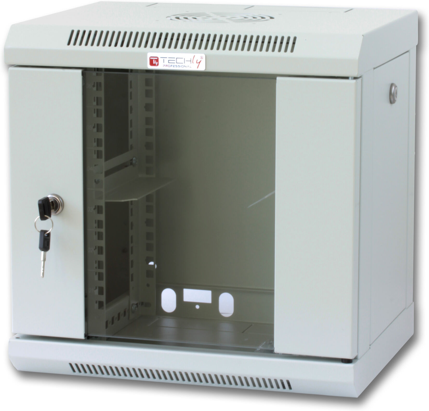 Techly Professional Armadio Rack 10" a muro 6 unità con pannelli asportabili Grigio Techly Professional Armadio Rack 10" a muro 6 unità con pannelli asportabili Grigio