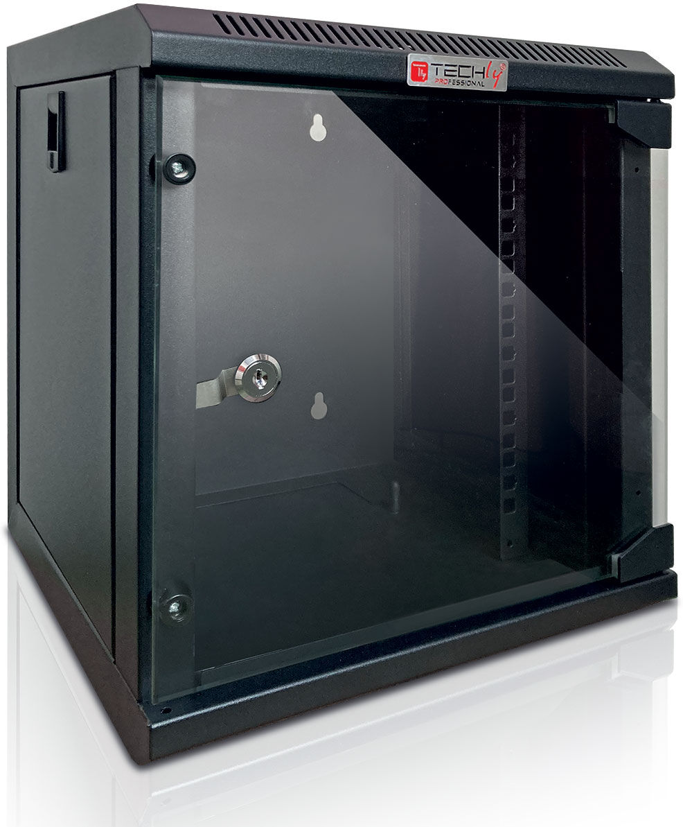 Techly Professional Armadio Rack 10" a Muro 9 Unità Pannelli Asportabili Nero Techly Professional Armadio Rack 10" a Muro 9 Unità Pannelli Asportabili Nero