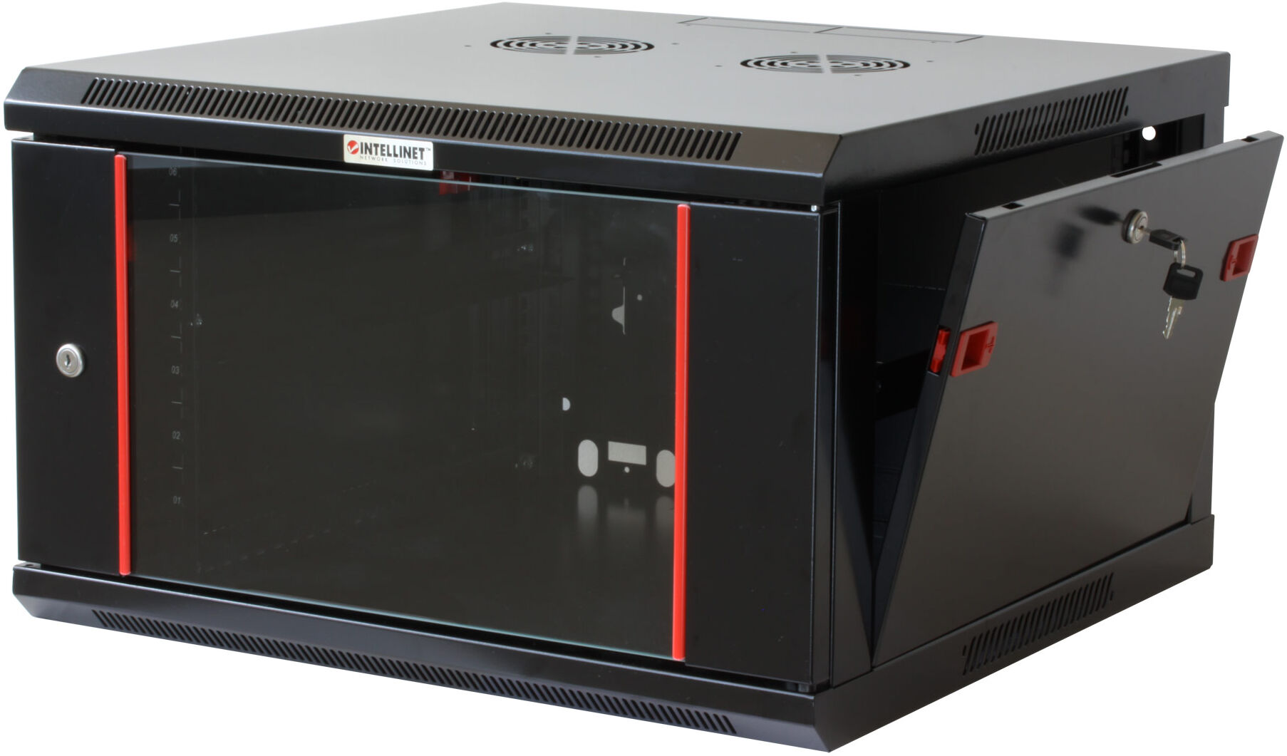 Intellinet Armadio Rack 19" a muro 6 unità sezione unica prof. 600mm Nero Intellinet Armadio Rack 19" a muro 6 unità sezione unica prof. 600mm Nero