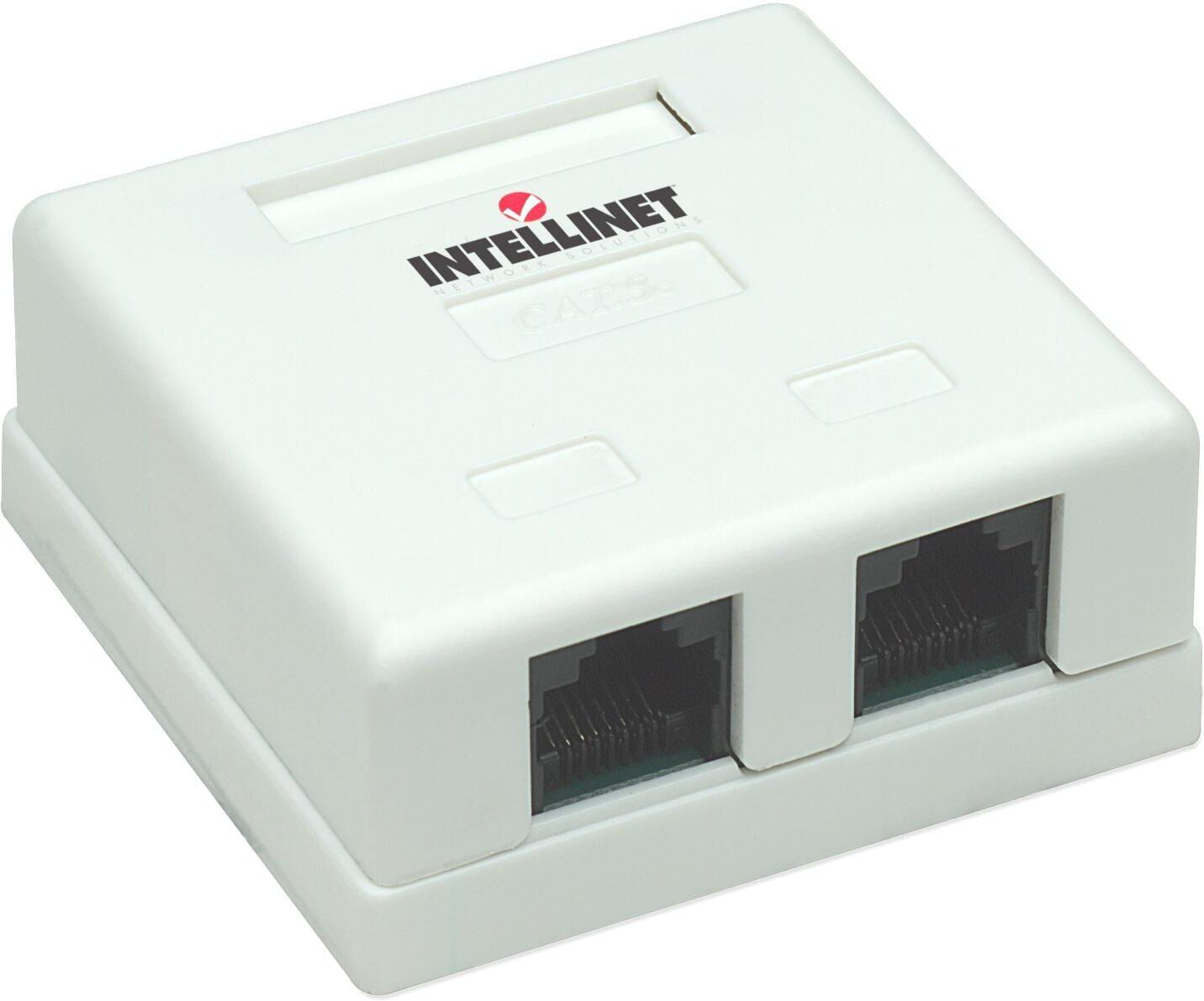 Intellinet Presa a Muro con 2 Frutti RJ45 Cat. 5E UTP Beige Intellinet Presa a Muro con 2 Frutti RJ45 Cat. 5E UTP Beige