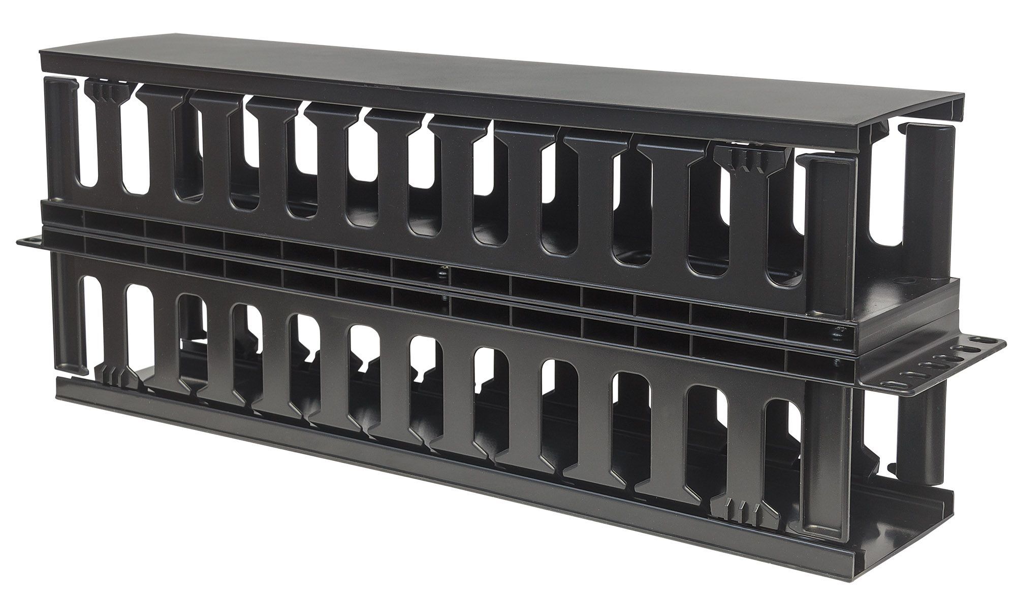 Intellinet Pannello Passacavi 19" doppio 2U con Coperchio Intellinet Pannello Passacavi 19" doppio 2U con Coperchio