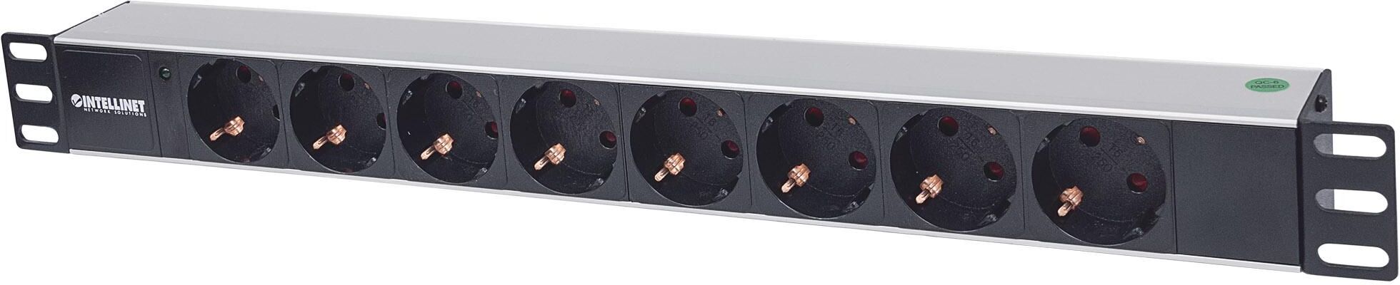 Intellinet Multipresa per Rack 19" 8 posti Spina Schuko Intellinet Multipresa per Rack 19" 8 posti Spina Schuko